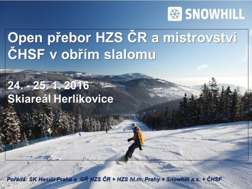 OPEN PŘEBOR HZS ČR  a MISTROVSTVÍ ČHSF V OBŘÍM SLALOMU